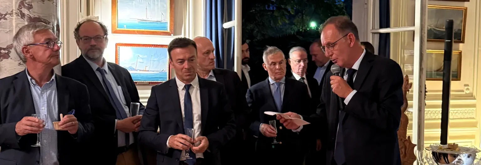 Antoine Luquiau, président du SAMF, s’adresse aux invités de la soirée annuelle.
